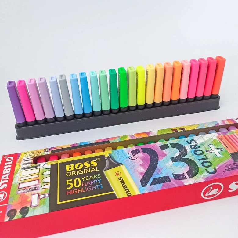 Kit Caneta Marca Texto Stabilo Boss c/ 23 Cores