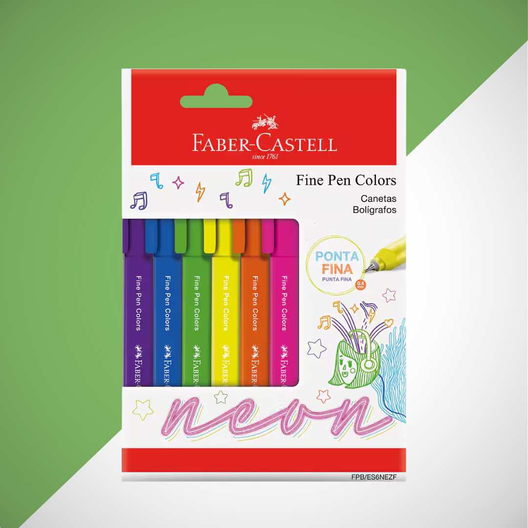 Caneta hidrográfica Fine Pen Neon