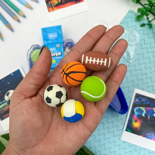 Kit 5 Borrachas Player Esporte Detalhe