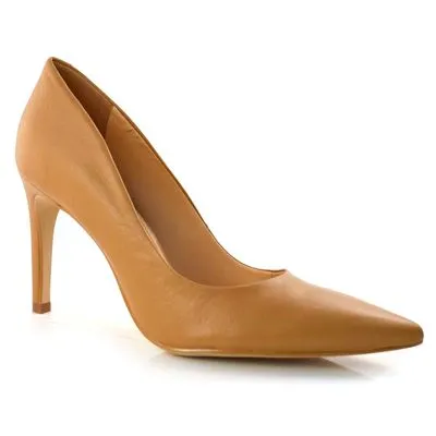 Scarpin Feminino de Couro e Salto Alto